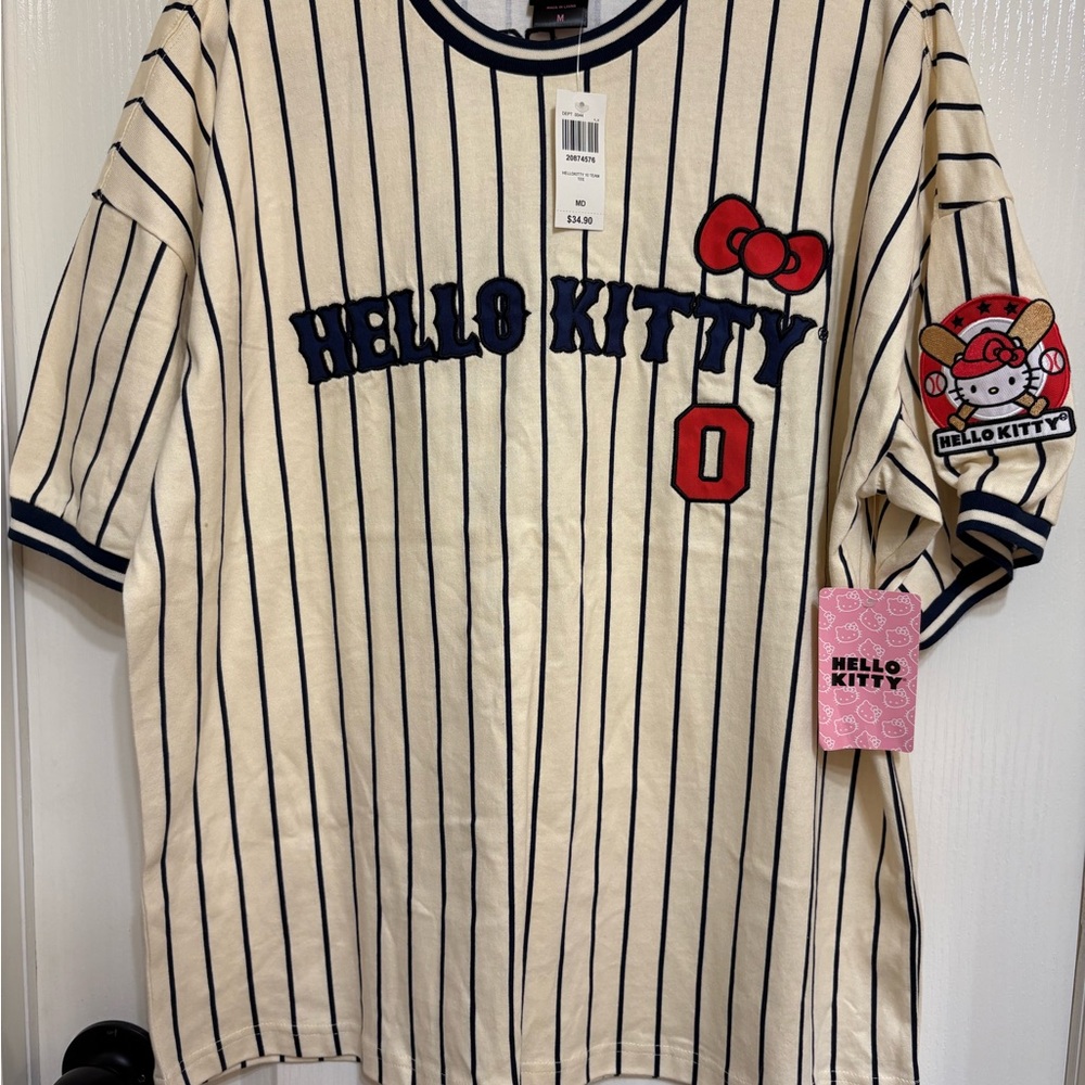 Hello Kitty Cream and Black Striped Jersey
